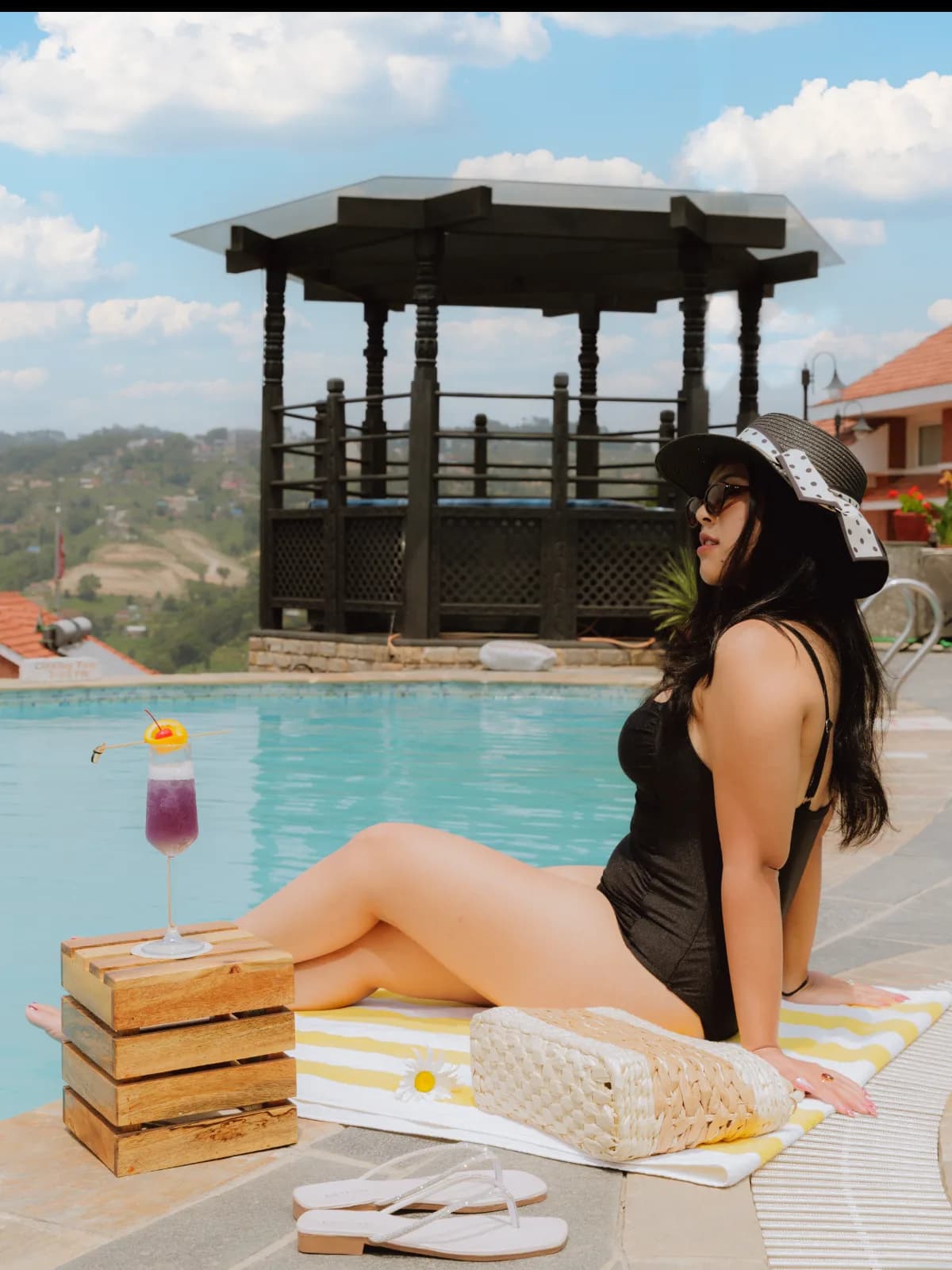 swimming pool at soaltee westend resort nagarkot
