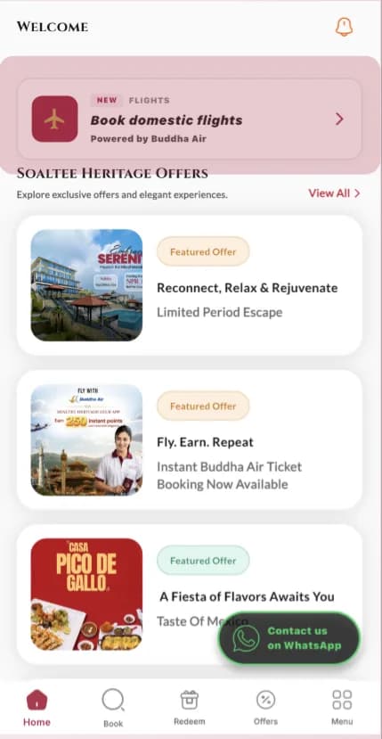 Budha Air Flights Now Available in Soaltee Heritage Club App