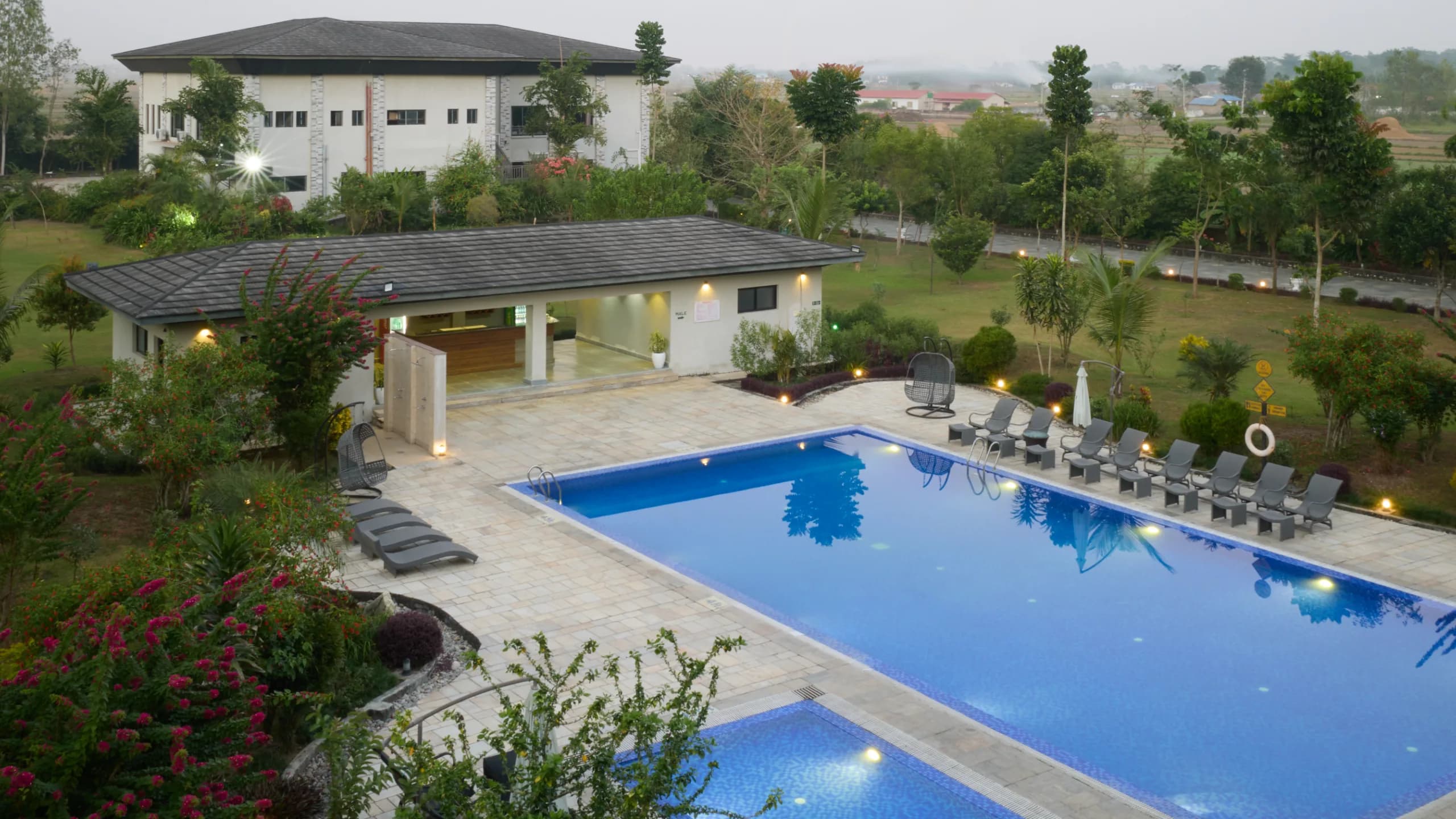 Poolside of Soaltee Westend Resort Chitwan